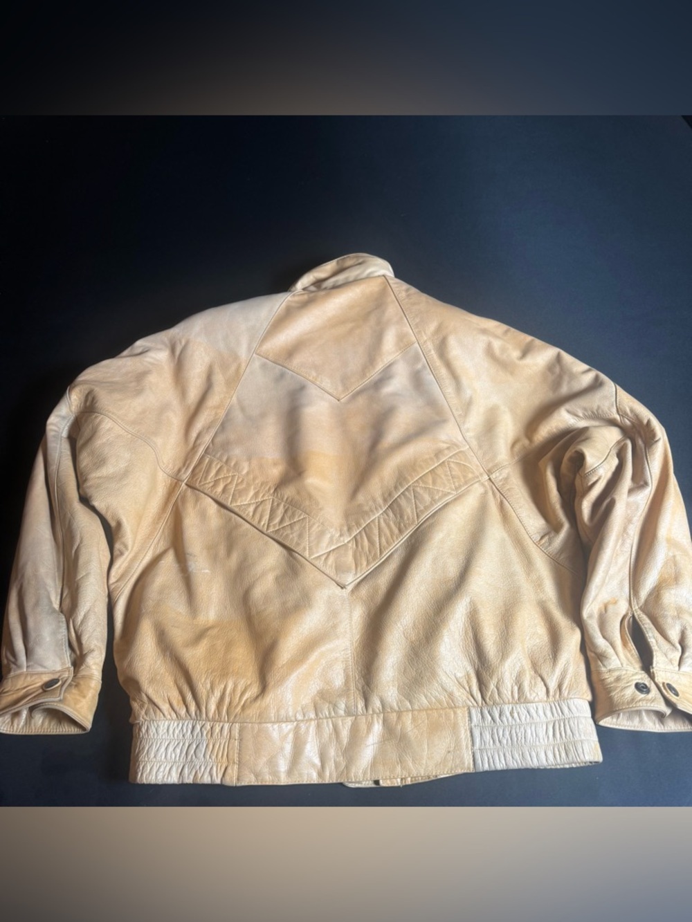 Vintage Wilsons Leather Cream Bomber Jacket Thinsulate Large Gorpcore Vintage - Picture 8 of 8